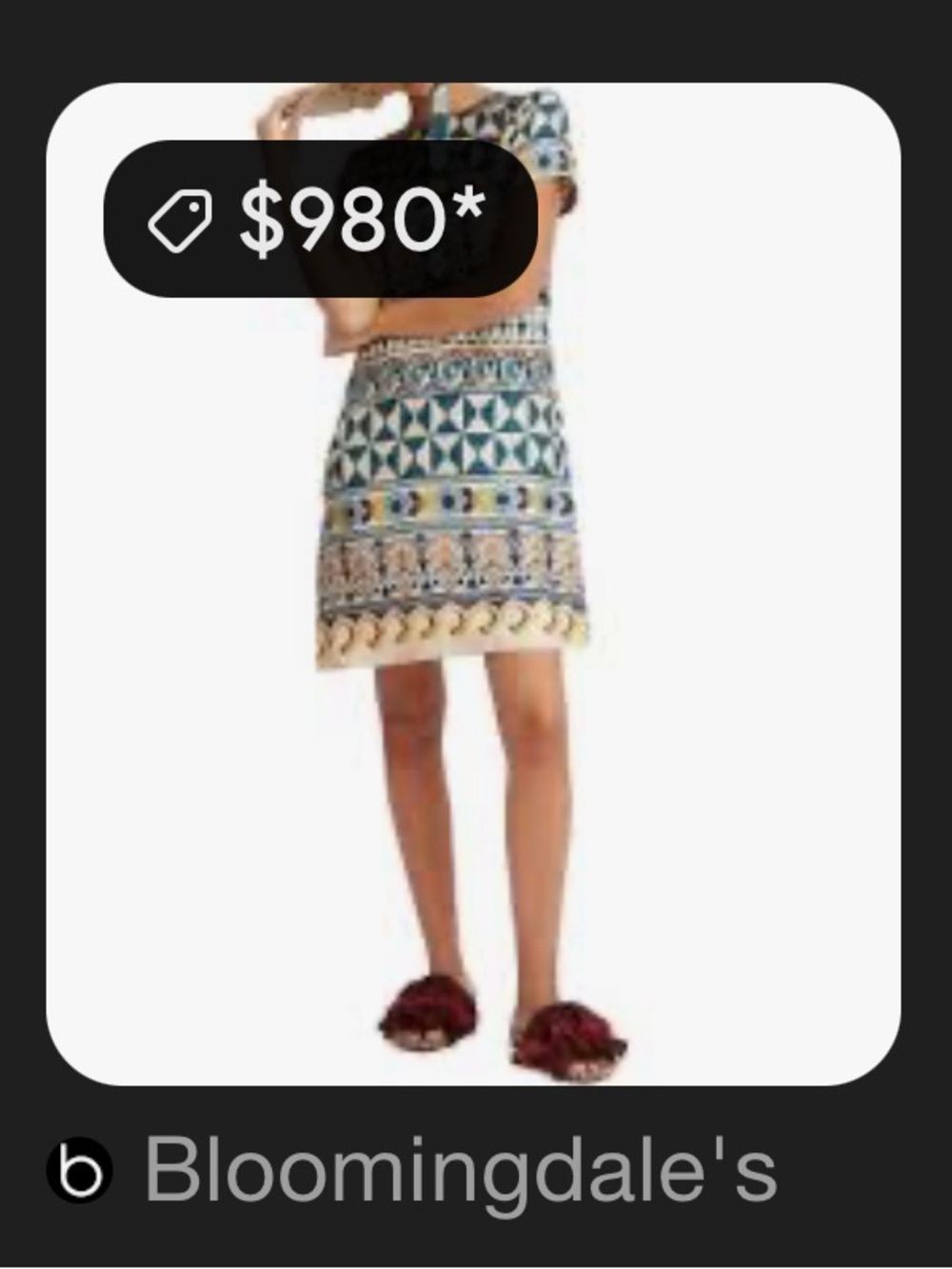 NWT La DoubleJ Mini Swing Dress in the Casareale print XXS - Picture 8 of 8